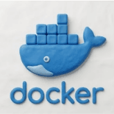 Clay-style Docker technology icon