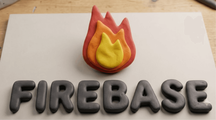 Clay-style Firebase technology icon