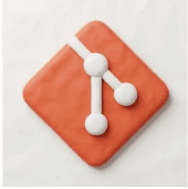 Clay-style Git technology icon