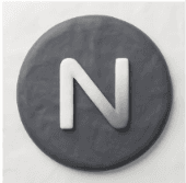 Clay-style Next.js technology icon
